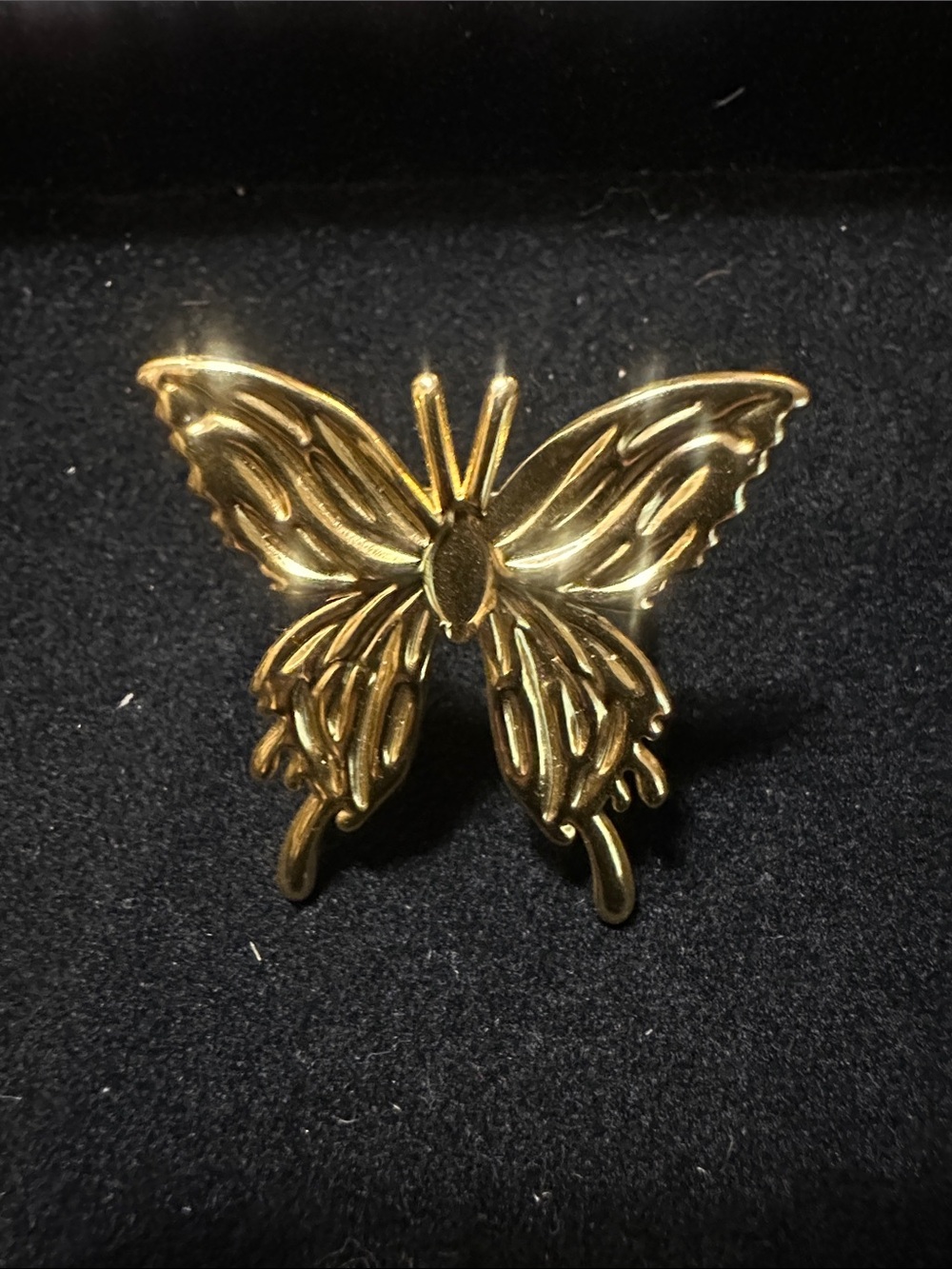 LSJ Gold Butterfly Adjustable Ring